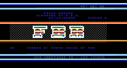 Fight driver Title Screen